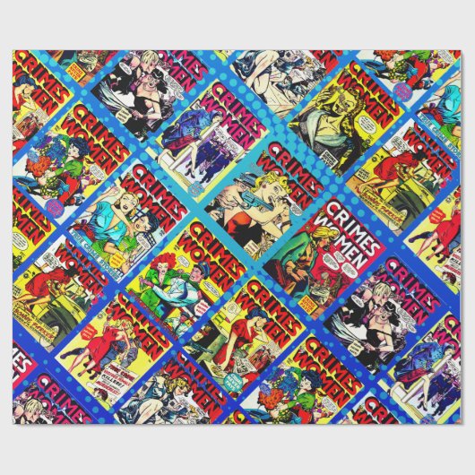 黄金時代の冒険漫画カバー,女性による犯罪 ラッピングペーパー (フラット)