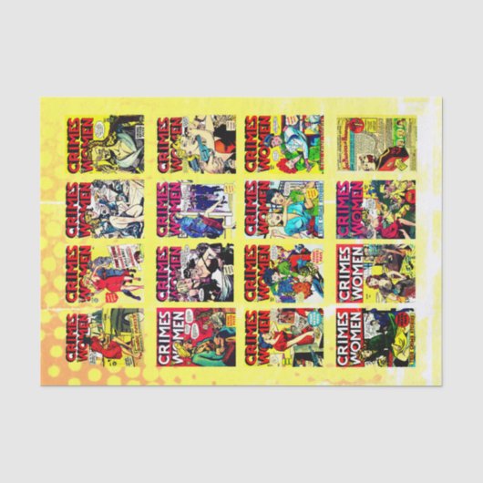 黄金時代の冒険漫画カバー,女性による犯罪 薄葉紙 (正面)