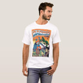 黄金時代の喜劇的な芸術-旗の漫画 Tシャツ (正面フル)