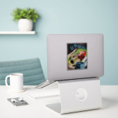 黄金時代の恐怖漫画 |怖いレトロ漫画1940s シール (デスク上のノートパソコン)