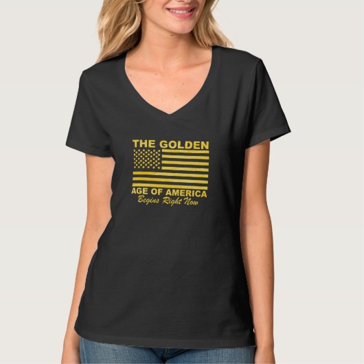 黄金時代アメリカ黄金時代が始まる Tシャツ (正面)