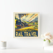 黄金時代縁ど-  スクエア壁時計 (ホーム)