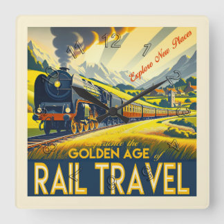 黄金時代縁ど-  スクエア壁時計