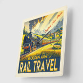 黄金時代縁ど-  スクエア壁時計 (傾斜)