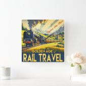 黄金時代 スクエア壁時計 (ホーム)