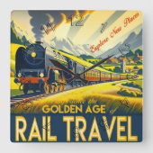 黄金時代 スクエア壁時計 (正面)