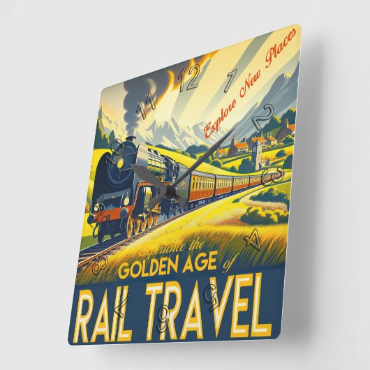 黄金時代 スクエア壁時計 (傾斜)