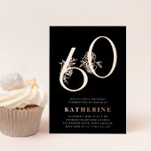 黄金時代 |第60回バースデーパーティーバラ金ゴールド 箔招待状