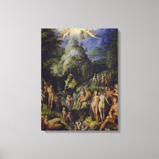 黄金時代c.1570 (パネル上の油) キャンバスプリント (正面)