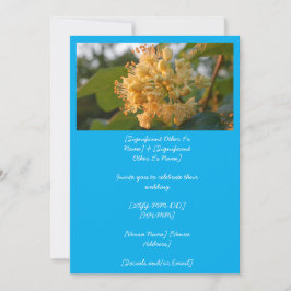 黄金時間のアメリカニレの花（AI） 招待状