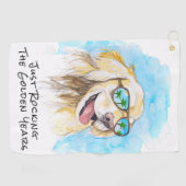 黄金期のプンおもしろい退職 ゴルフタオル (横)