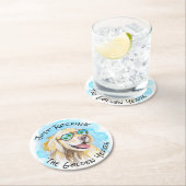 黄金期のプンおもしろい退職 ラウンドペーパーコースター (インサイチュ)