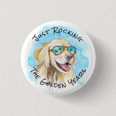 黄金期のプンおもしろい退職 缶バッジ (正面)