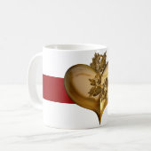 黄金期 |濃いストライプ赤 コーヒーマグカップ (正面左)
