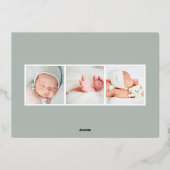 黄金植物学 |ホイル誕生のお知らせ 箔招待状 (裏面)