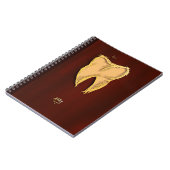 黄金歯の歯医者の歯科アシスタントエレガントギフト ノートブック (左側)