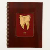 黄金歯の歯医者の歯科アシスタントエレガントギフト プランナー手帳 (正面)