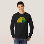 黄金比の象 フィボナッチ スパイラル 1 ファン F Tシャツ (正面フル)