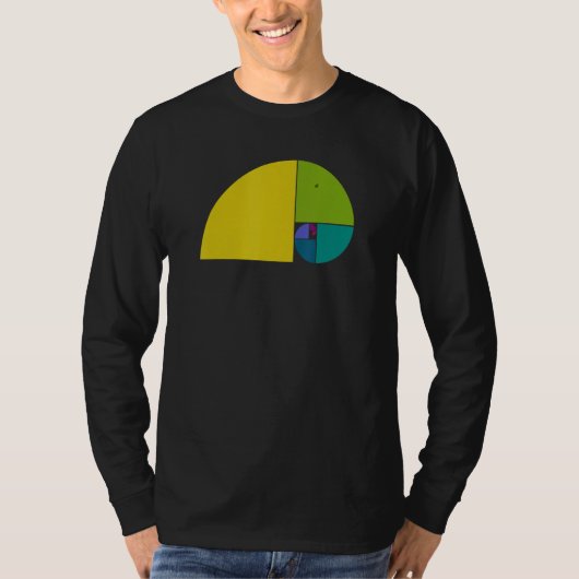 黄金比の象 フィボナッチ スパイラル 1 ファン F Tシャツ (正面)