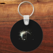 黄金比 フィボナッチ 数学教師 スパイラル宇宙 P キーホルダー (正面)