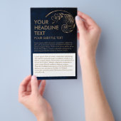 黄金比 – 生命の花 – 聖幾何学 チラシ (ハンドル)