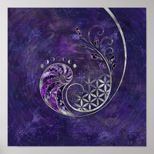 黄金比 – 聖幾何学オーナメント ポスター (正面)