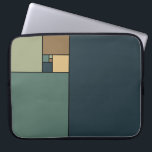 黄金比(Golden Ratio)の正方形（ニュートラル） ラップトップスリーブ<br><div class="desc">フィボパターン（の模様が）あるナッチの黄金比の後の二乗</div>