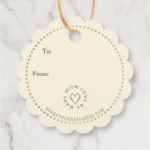 黄金淡い色の菜ホタテ貝蜜蝋燭ラベル フェイバータグ (裏面)