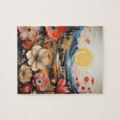 黄金渓谷の花：夢のような自然アート ジグソーパズル (横)