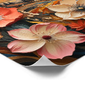 黄金渓谷の花：夢のような自然アート ポスター (角)