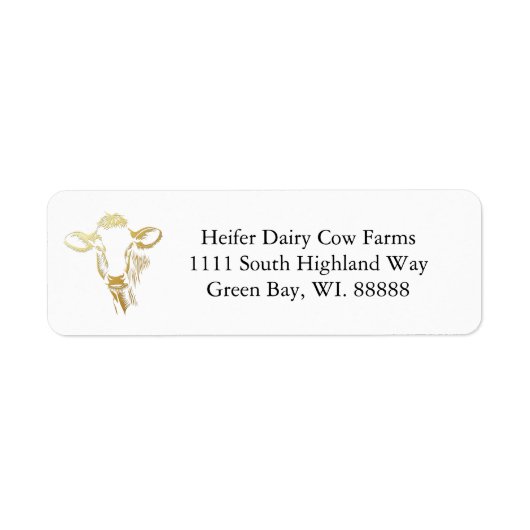 黄金牛の頭 ラベル (正面)