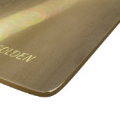 黄金白熱［赤熱］光を放つ青銅製カスタマイズ可能ガラス カッティングボード (角)