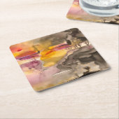 黄金秋 スクエアペーパーコースター (アングル)