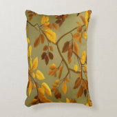 黄金秋：継ぎ目のない3Dリーフパターン アクセントクッション (正面(垂直))