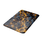 黄金稲妻付き電気エネルギー抽象芸術 バスマット (アングル)