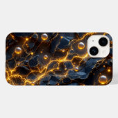 黄金稲妻付き電気エネルギー抽象芸術 Case-Mate iPhoneケース (裏面 (横))