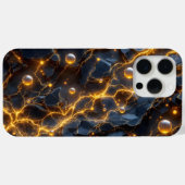 黄金稲妻付き電気エネルギー抽象芸術 Case-Mate iPhoneケース (裏面 (横))