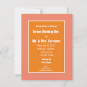 黄金結婚のヒマワリ 招待状 (裏面)