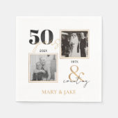 黄金結婚の記念日その後50年 スタンダードカクテルナプキン (正面)