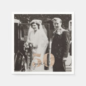 黄金結婚の記念日その後50年 スタンダードカクテルナプキン (正面)