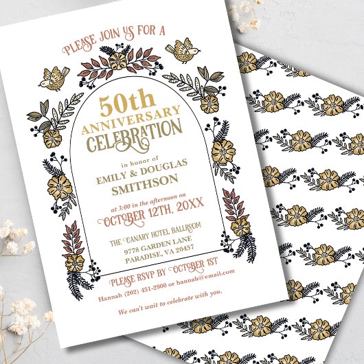 黄金結婚五十周年 招待状