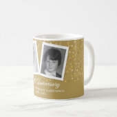 黄金結婚記念日の子供時代の写真 コーヒーマグカップ (正面右)