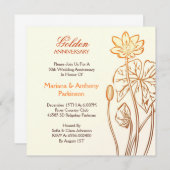 黄金結婚記念日招待状 招待状 (正面/裏面)