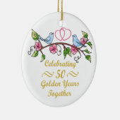 黄金結婚記念日 セラミックオーナメント (右)