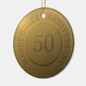 黄金結婚記念日 セラミックオーナメント (左)