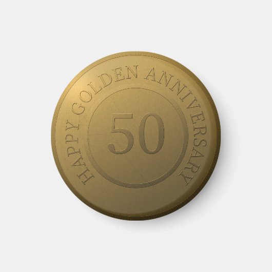 黄金結婚記念日 マグネット (正面)