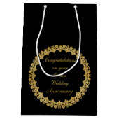 黄金結婚記念日 ミディアムペーパーバッグ (裏面)