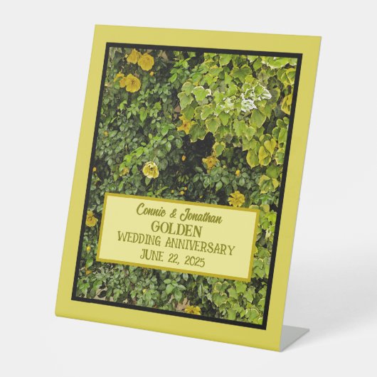 黄金結婚記念日 台座サイン (正面)