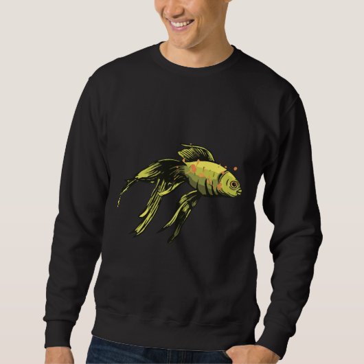 黄金絵を描魚 スウェットシャツ (正面)