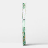 黄金緑のアクリル：大理石のテクスチャアート。 Case-Mate iPhoneケース (裏面 / 左)